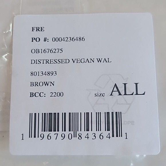 Free People Brown Distressed Vegan Clutch Wallet - Picture 4 of 6